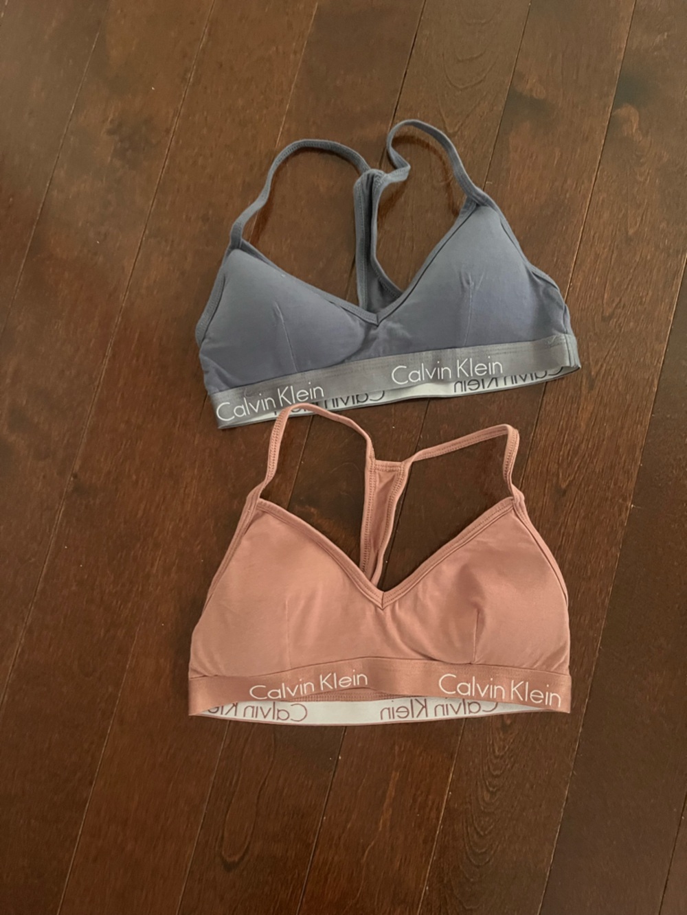 Calvin Klein Soft Bralette Set in Dusty Blue and Dusty Pink